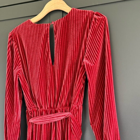 Anthropologie Ali & Jay Velvet Cord Jumpsuit Red • S - Picture 7 of 8